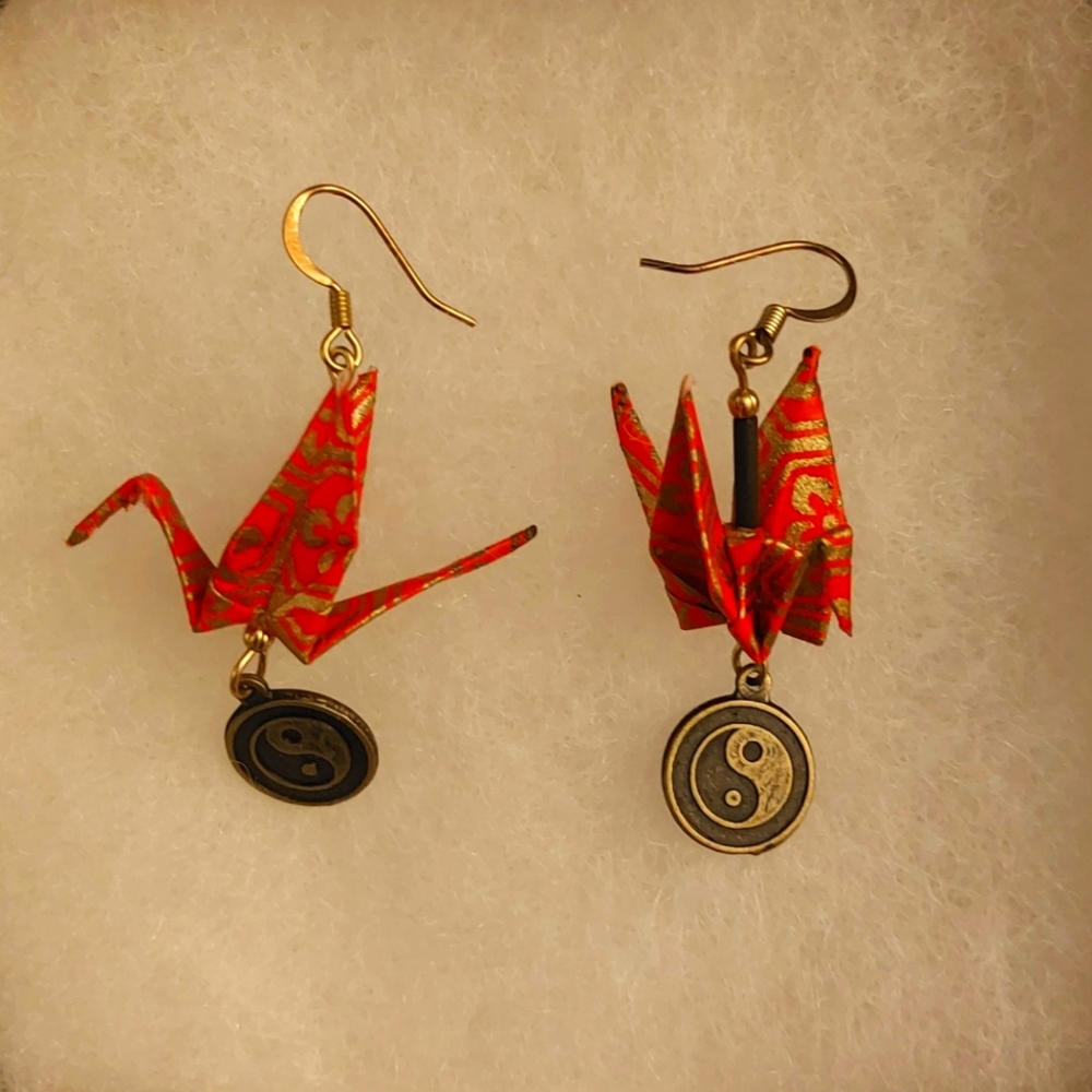 Origami Crane Earrings